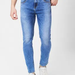 SPYKAR Men Skinny Fit Mid-Rise Heavy Fade Clean Look Stretchable Jeans-picture-24