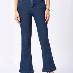 HJ HASASI Women Bootcut High Rise Acid Wash Clean Look Stretchable Jeans-26