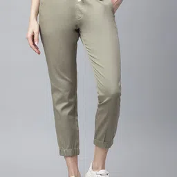 Code 61 Women Taupe Jogger Stretchable Jeans-picture-13