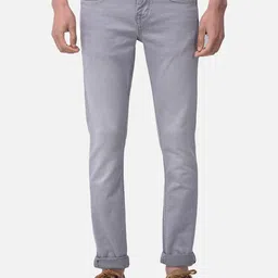 Woodland Men Grey Straight Fit Stretchable Jeans-picture-38
