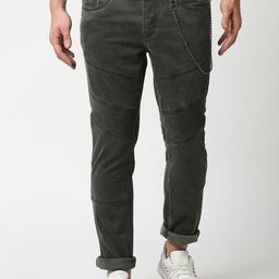WAIMEA Men Olive Green Slim Fit Stretchable Jeans-image-63