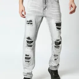 WAIMEA Men Skinny Fit Highly Distressed Heavy Fade Stretchable Jeans-picture-38