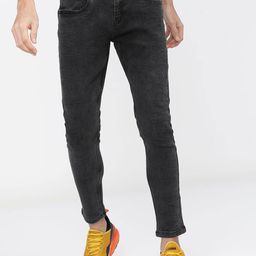 HIGHLANDER Men Black Tapered Fit Stretchable Jeans-image-58