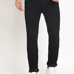 Turtle Men Mid-Rise Narrow Tapered Fit Clean Look Stretchable Jeans-image-40