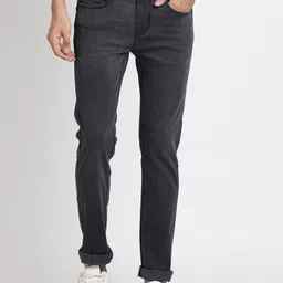 Turtle Men Narrow Tapered Fit Clean Look Stretchable Jeans-image-61