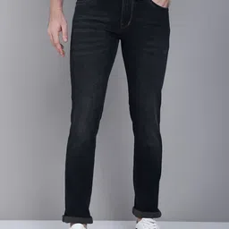 Cantabil Men Comfort Mid Rise Clean Look Light Fade Crinkle Jeans-image-28