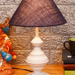 foziq Unisex White & Black Printed Table Lamps-image-44