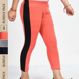 IndiWeaves Girls Pack Of 3 Pure Cotton Capris-picture-9