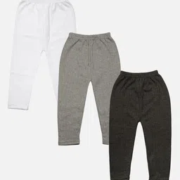 TINY HUG Girls Pack Of 3 Solid Cotton Thermal Bottoms-image-95