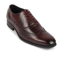 FAUSTO Men Textured Leather Formal Brogues-image-88
