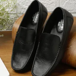 Teakwood Leathers Men Black Textured Leather Formal Loafers-picture-30
