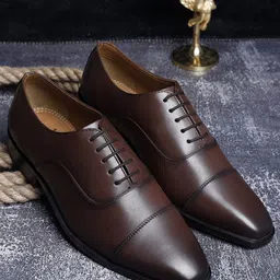 LOUIS STITCH Men Solid Genuine Italian Leather Formal Oxfords-picture-53