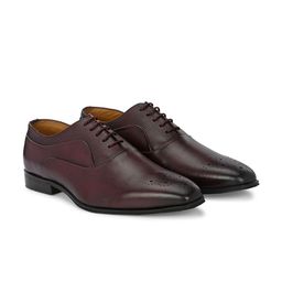 Alberto Torresi Men Textured Leather Formal Oxfords-image-49