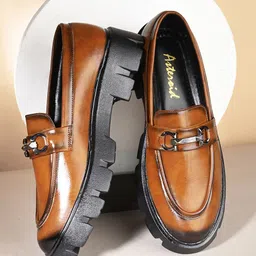 ASTEROID Men Round Toe Lightweight Horsebit Loafers-image-2