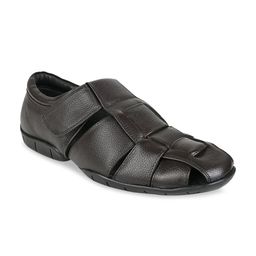 Regal Men Brown Leather Fisherman Sandals-image-60
