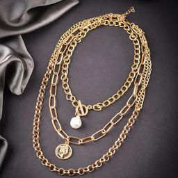 Yellow Chimes Set Of 2 Gold-Plated Brass Layered Necklace-image-84