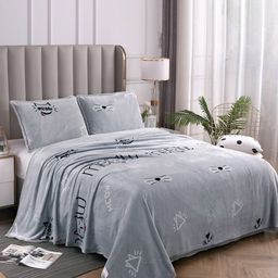 JC HOME Grey & White Summer 300 GSM Single Bed Blanket-image-29