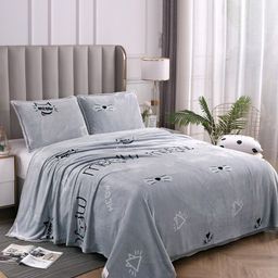 JC HOME Grey & White Summer 300 GSM Double Bed Blanket-image-28