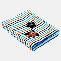 MeeMee White & Orange Striped AC Room 300 GSM Single Bed Blanket-image-13