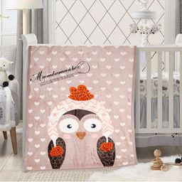 Baby Moo Kids Beige & Red Cartoon Characters Heavy Winter 210 GSM Single Bed Two-Ply Reversible Blanket-picture-16