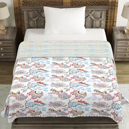 Aura Pink Ethnic Motifs Printed AC Room 150 GSM Single Bed Dohars-image-65