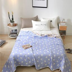 JC HOME Blue & White Cartoon Characters Summer 350 GSM Single Bed Blanket-image-34