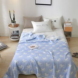 JC HOME Blue & White Summer 350 GSM Single Bed Blanket-image-63