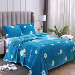 JC HOME Blue & White Floral Summer 300 GSM Single Bed Blanket-image-77