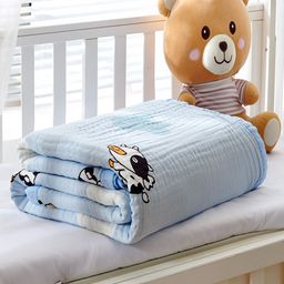 JC HOME Blue & Red Cartoon Characters Summer 300 GSM Crib Quilt-image-27