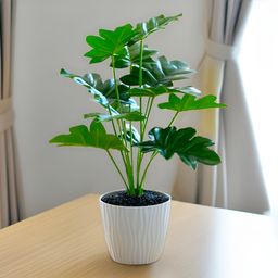 The Better Home Green & White Artificial Plants With Pot image 1