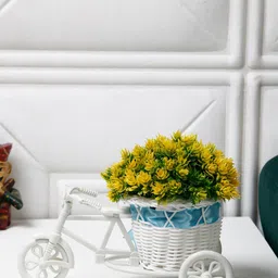 FOLIYAJ Green & Yellow Artificial Flowers and Plants-14