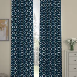 ROSARA HOME 2 Pieces Printed Long Door Curtains-image-30