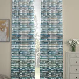ROSARA HOME Becky 2 Pieces Geometric Long Door Curtains-image-60