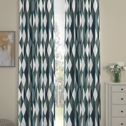 ROSARA HOME Max Teal 2 Pieces Floral Door Curtains-image-73