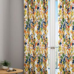 URBAN DREAM Yellow & Green Floral Door Curtain-52
