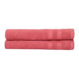 Cantabil Pack Of 2 Solid Coral 400 GSM Cotton Hand Towels-51