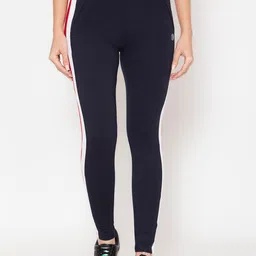 BODYACTIVE Women Navy-Blue Solid Slim-Fit Activewear Joggers-image-51
