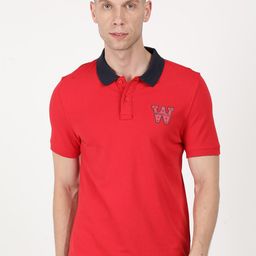 Wrangler Men Red & desire Polo Collar T-shirt-image-12