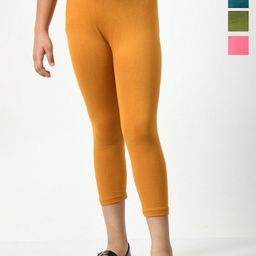 BAESD Girls Pack Of 4 High-Rise Skinny Fit Capris-image-77