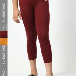 BAESD Girls Pack of 2 High Rise Capris-picture-28