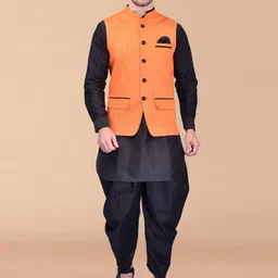 PRINTCULTR Pure Silk Kurta With Dhoti Pants-image-88