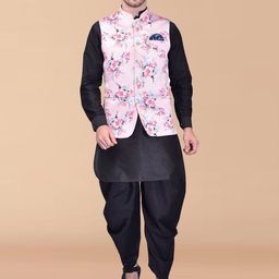 PRINTCULTR Pure Silk Kurta With Dhoti Pants-picture-25