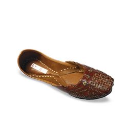 Ta Chic Embroidered Square Toe Leather Mojaris-picture-45