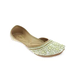 Fulkari Ethnic Embellished Leather Square Toe Mojaris-picture-50
