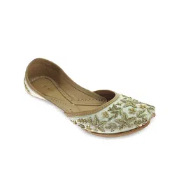 Fulkari Embellished Leather Mojaris-15