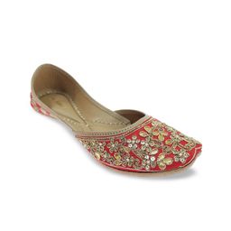 Fulkari Women Embellished Ethnic Mojaris Flats-image-99