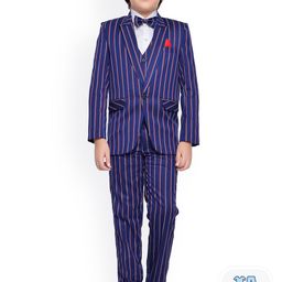 BAESD Boys Striped Single Breasted Four Piece Party Suits-image-90