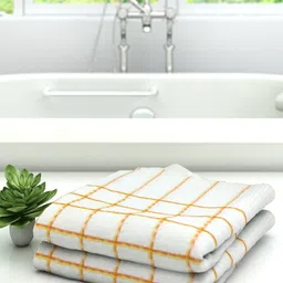 Athom Trendz Set Of 2 Striped 210 GSM Cotton Bath Towels-42