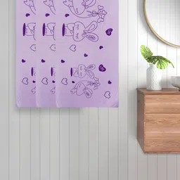 FABINALIV Kids Purple 3 Pieces Printed 300GSM Cotton Bath Towels-image-15