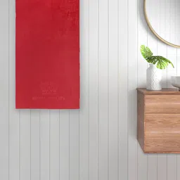 FABINALIV Red Cotton Bath Towels-17